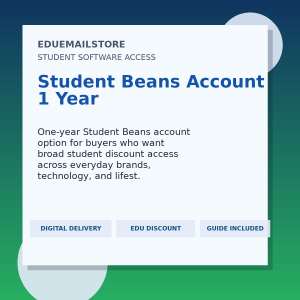 Student Beans Account 1 Year